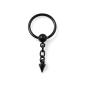 Preview: Black Steel BCR 1,6x13mm mit Clip-in Ball & Chain 316L