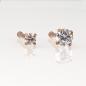 Preview: Rose Gold Steel Nasen Pin mit rundem Kristall