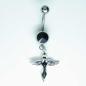 Preview: Bauchnabelpiercing m. schwarzem Stein
