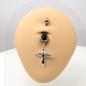 Preview: Bauchnabelpiercing m. schwarzem Stein