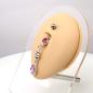 Preview: Bauchnabelpiercing mit pinkem Kristall