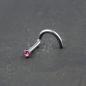 Preview: Nasenpiercing mit Kristall-Pink