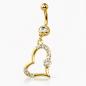 Preview: Nabelpiercing Gold-Style Herz