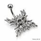Preview: Fashion Steel Bauchnabel Banana im Totenkopf Casting Design