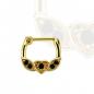 Preview: Brass Septum Clicker im Herz Design