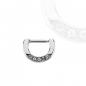 Preview: Fashion Brass Septum Clicker mit Kristalle