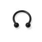 Preview: Black Steel Circular Barbell 2x14