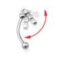 Preview: Augenbraue-Piercing mit Kristalle
