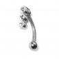 Preview: Augenbraue-Piercing mit Kristalle