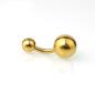 Preview: goldfarbenes Nabelpiercing 6 mm