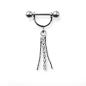 Preview: Nipple Shield - Brustpiercing mit Bügel und Anhänger 10 mm