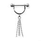 Preview: Nipple Shield - Brustpiercing mit Bügel und Anhänger 14 mm