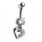 Preview: Bauchnabelpiercing Glitzerherz