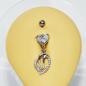 Preview: Bauchnabelpiercing mit Kristall-Herz