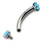 Preview: Augenbraue Piercing mit Opale