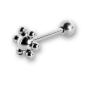 Preview: Zungenpiercing "Raumschiff" mit 5, 6 oder 8 mm Hauptkugel