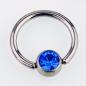 Preview: Lippenbändchen Piercing Ring Saphirblau