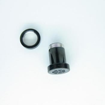 Schwarzer Spinnennetz Flesh Tunnel 6 mm