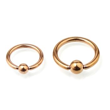 Preview: Rose Gold Steel Klemmkugelring