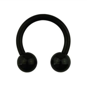 Black Steel Circular Barbell 1,6 mm x 10 mm