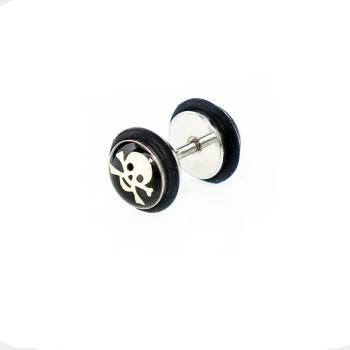 Preview: Fake-Piercing Plug Totenkopf