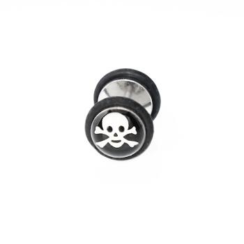 Preview: Fake-Piercing Plug Totenkopf