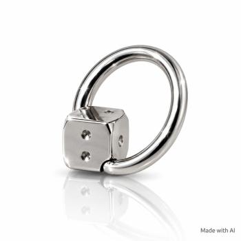 Preview: Piercing - Klemmring mit Würfel