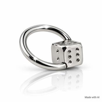Preview: Piercing - Klemmring mit Würfel