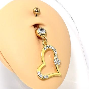 Nabelpiercing Gold-Style Herz