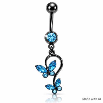 Bauchnabelpiercing "Schmetterlinge"