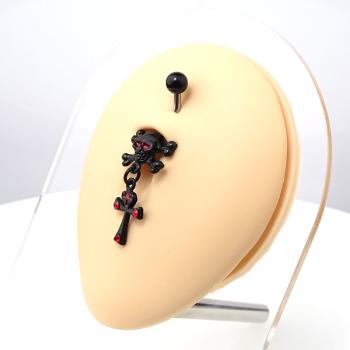 Bauchnabelbanane - Totenkopf mit Kreuz