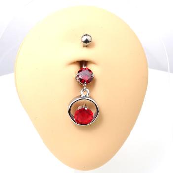 Fashion Belly Banana with red Crystalls