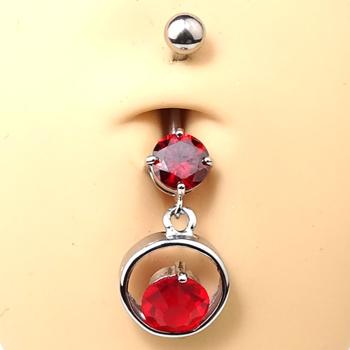 Preview: Fashion Belly Banana with red Crystalls