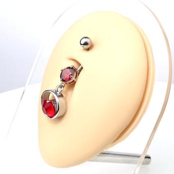 Preview: Fashion Belly Banana with red Crystalls