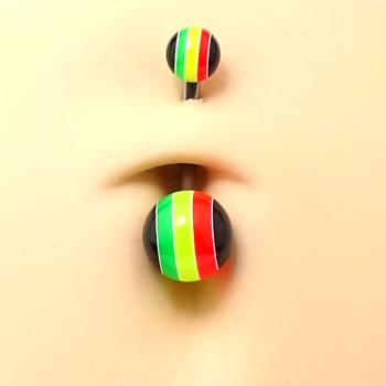 Preview: Steel Rastafari Bauchnabel Banana