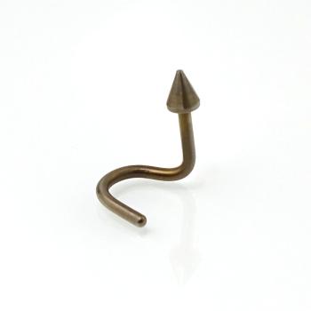 Preview: Titan Baby Cone Nostril Stud 1.0 mm Bronze