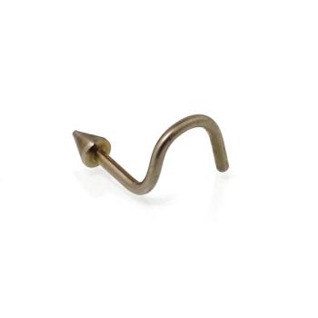 Preview: Titan Baby Cone Nostril Stud 1.0 mm Bronze