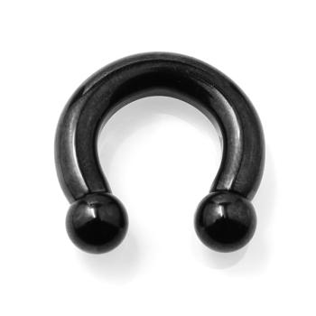 Black Steel Circular Barbell