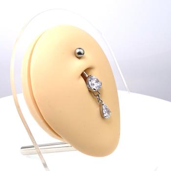 Luxus- Bauchnabelpiercing mit 2 Kristalle