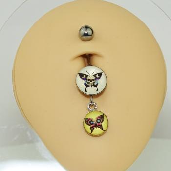 Preview: Round Picture Dangling Banana - "Schmetterlinge"