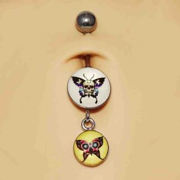 Round Picture Dangling Banana - "Schmetterlinge"