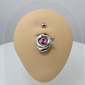 Preview: Silver Orbital (Nabel-Schild) Delphin