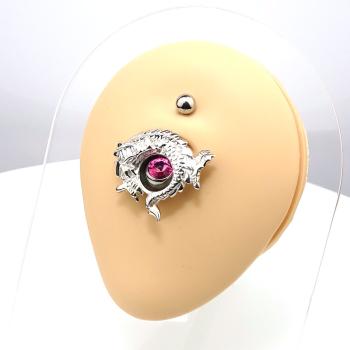 Preview: Silver Orbital (Nabel-Schild) Dragon Style 01