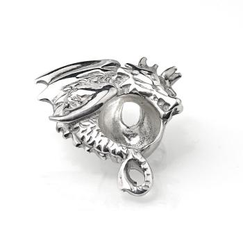 Silver Orbital (Nabel-Schild) Dragon Style 04