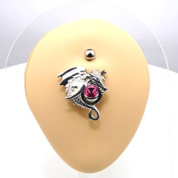 Preview: Silver Orbital (Nabel-Schild) Dragon Style 04