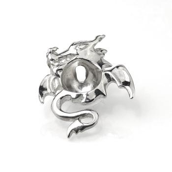 Silver Orbital (Nabel-Schild) Dragon Style 05