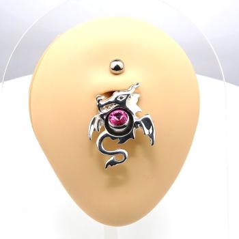 Preview: Silver Orbital (Nabel-Schild) Dragon Style 05