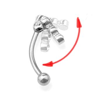 Augenbraue-Piercing mit Kristalle