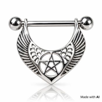 Winged Pentagram Barbell
