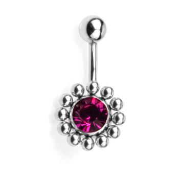 Preview: Jewelled Solarbell - Bauchnabel Piercing mit Kristall